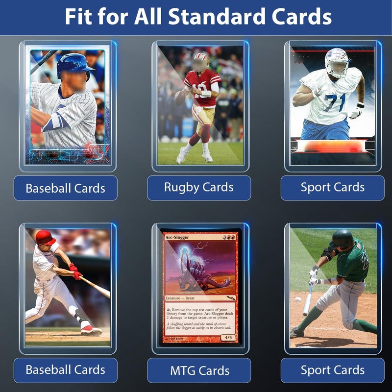 PJU 2000 Hard Plastic Card Sleeves, Premium Card Sleeves, 3"x 4" Baseball Cards Protectors Plastic, Sports Trading Baseball Game Holder (1000 Hard Sleeve + 1000 Soft Sleeve) - Image 5